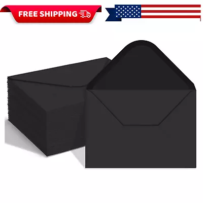 100 Pack 4x6 Envelopes For Invitations Black A6 Envelopes Postcard Envelopes ... • $17.56