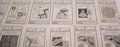 13 Vintage The Work Basket  Booklet Pamphlet Magazine Needlecraft (L) • $10