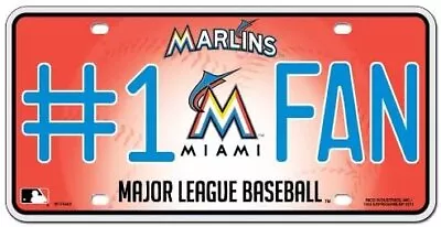 Miami Marlins Metal Auto Tag License Plate #1 Fan Retro Design 6x12 Inch • $7.79