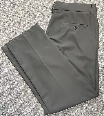 Haggar Men's Cool 18 Pro Pants 36x30 Gray • $21.97