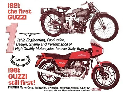 1981 Moto Guzzi V50 III + V50 Monza Original Brochure • $9.99