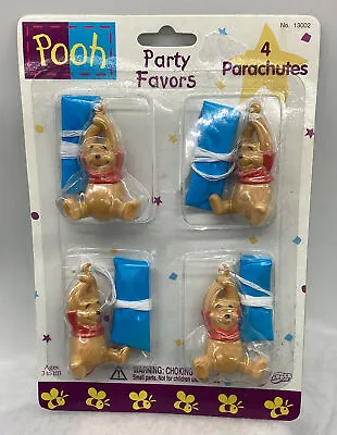 Vintage 1999 POOH  4 Parachutes Party Favors Brand New # 13002 • $9.99