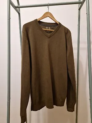 Musto V Neck Khaki Green Pullover - Small • £32