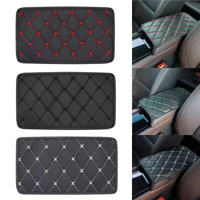 Car Armrest Pad Cover Center Console Box PU Leather Cushion Mat Red Accessories • $5.90