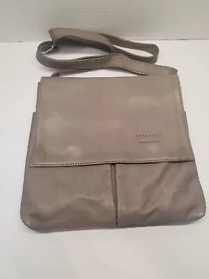 Double Pocket Italian Genuine Leather Vera Pelle Bag Crossbody Shoulder Designer • $17