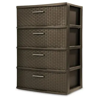 Sterilite 4 Drawer Wide Weave Tower Espresso • $82.99