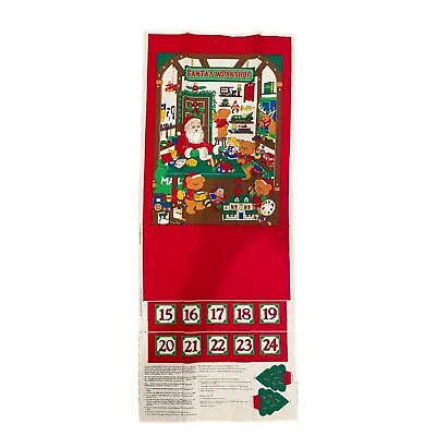  A Beary Merry Christmas  Santa's Workshop Wallhanging Pocket Calendar Panel • $19.94