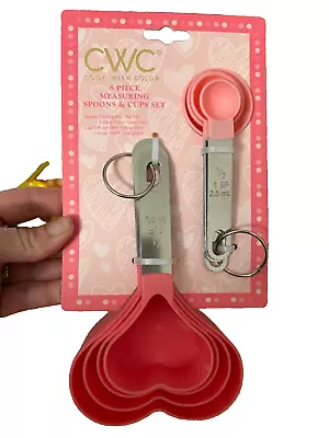 Cook With Color Pink Valentines Heart Measuring Cups And Spoons • $19.99