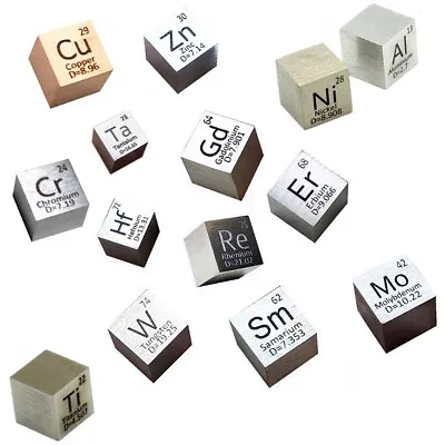 $14.39 • Buy Element Cube 10mm Cube Pure Density High Purity Metal Specimen Collection Hobby