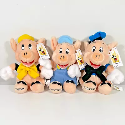 Disney's The Three Little Pigs Bean Bag Plush Lot Of 3 - Practical Fifer Fiddler • $39.95