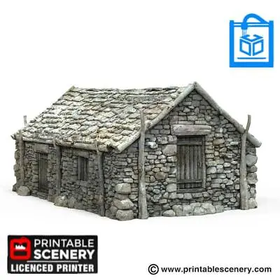 £16.75 • Buy Stone Barn Tabletop Gaming Scatter Terrain 3D Printed UK 28mm
