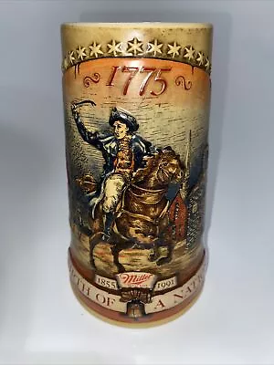 1991 Miller High Life  Birth Of A Nation  1855-1991 Beer Stein 1st In The Series • $12