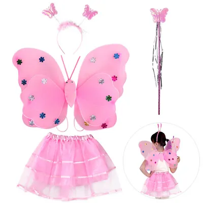  Toddler Fairy Custom Girls Butterfly Wings ? Princess Dress Up • £8.96