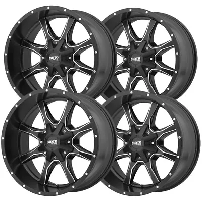 (Set-4) Moto Metal MO970 20x9 6x135/6x5.5  +12mm Satin Black/Milled Wheels Rims • $1075.96