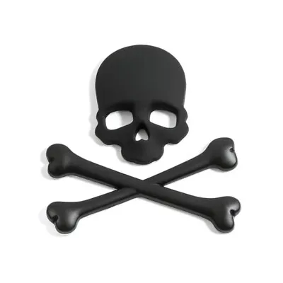 Black Skull Head Bone Emblem Decal Car Auto Fuel Tank Cap Sticker Accessories • $7.55