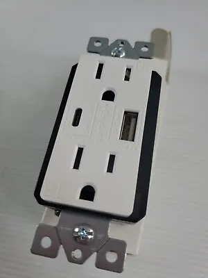 Top Greener Ultra High Speed 15A Dual USB Wall Outlet TU21558AC-W NEW IN BOX • $19.99