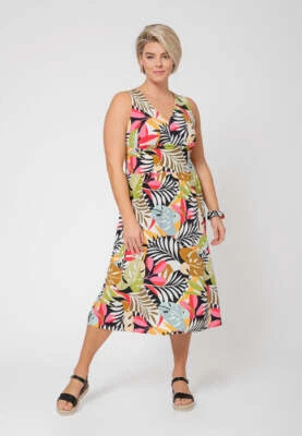 $17 • Buy Leota Women's Rosemary Sleeveless Fit And Flare Dress Pink Size 2X