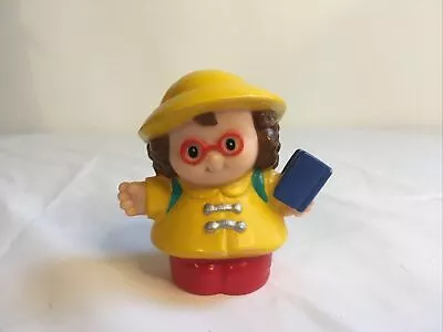 Fisher Price Little People MAGGIE In RAINCOAT W/ BACKPACK Ready For SCHOOL BUS • $5