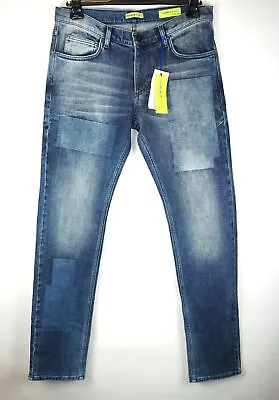 Versace Jeans Men's Blue Slim-Fit Tapered Denim Jeans 34x34 • $90