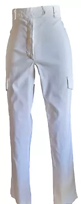 White Cargo Trousers Stretch Pants YLONDON Y London T-40 Measurements Below • £20.43