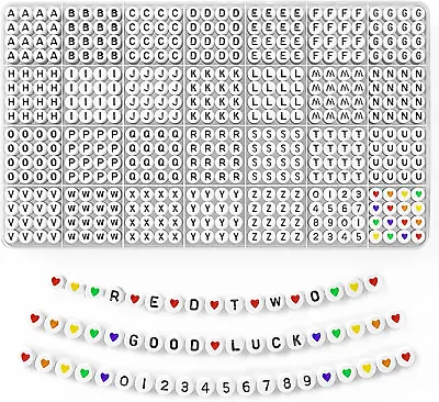 1400 Pcs Letter Beads For Friendship Bracelets Making Kit A-Z Alphabet Beads • $9.74