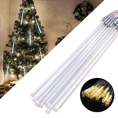 30cm 192 LED Lights Meteor Shower Rain Tube Snowfall Christmas Garden Warm White • $11.52