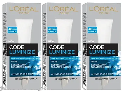 3 X 15ml LOreal Paris Dermo Expertise Youth Code Concentrated Illuminating Cream • £12.99