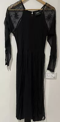 $18 • Buy ASOS Long Sleeve Maxi Mesh Dress - Aus 12 US 10 Uk 10 (N)