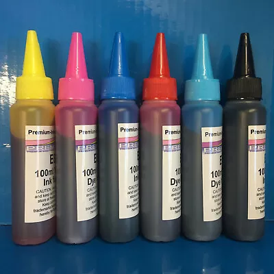 £14.99 • Buy 6x100ml Refil Ink Epson Stylus Photo P50 R265 R270 R285 R290 R360 RX560 Non OEM