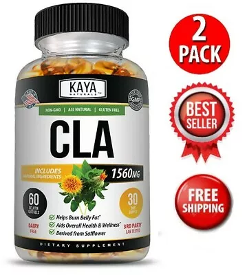 (2 Pack) CLA 60ct - Fat Burner Appetite Suppressant Weight Loss Get Toned • $18.36