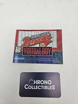 Virtual League Baseball (Nintendo Virtual Boy 1995) Cartridge & Manual - Tested • $11.49