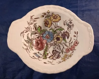 Vintage Vernon Kilns USA May Flower Hand Painted Bowl Handled 7 3/8  • $10.95
