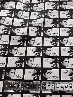 Elvis Presley Fabric  1m X 1.4m 100% Cotton Smaller Print • $21.99