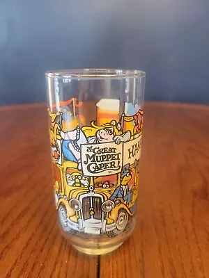 McDonald's The GREAT MUPPET CAPER HAPPY HOTEL 1981 COLLECTOR DRINKING GLASS • $5