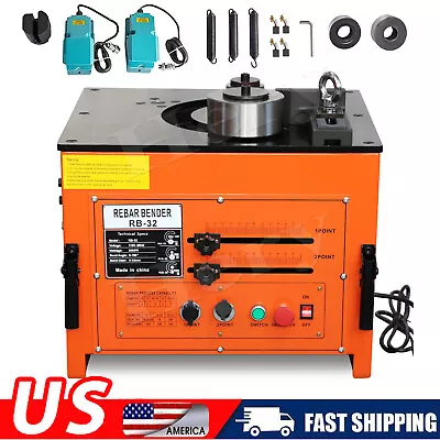 RB32 6-32mm #2-#10 Electric Rebar Bender Bending Machine 1-1/4  Steel Rod 3000W • $2199.99