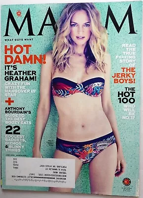 Maxim Magazine #184 June 2013 Heather Graham Anthony Bourdain Jerky Boys Lad Mag • $6