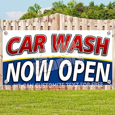 CAR WASH NOW OPEN Advertising Vinyl Banner Flag Sign Many Sizes • $147.47