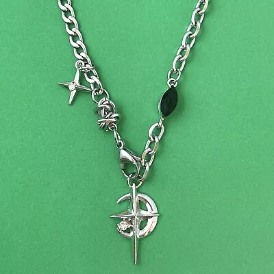 Titanium Steel Star Cross Pendant Necklace For Men WomenCross Necklace • $13.99