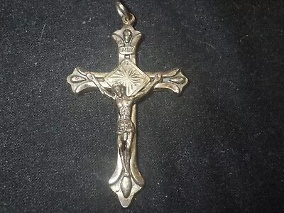 Vintage Silver Tone Cross Pendant • $15