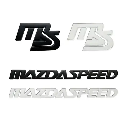  3D MS MazdaSpeed Emblem Badge Trunk For Mazda 2 3 5 Axela Atenza CX-5 CX-7 • $8.54