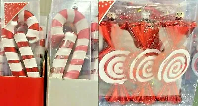 Large Candy Cane/sweets Glitter Hanging Christmas Tree Decoration Bauble Ornamen • £9.10