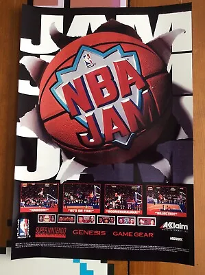 NBA Jam Advertisement POSTER 13 X 19 • $8