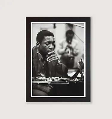 John Coltrane And Miles Davis Reproduction Poster  Print Framed Jazz Print • £23.49