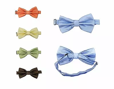 5 Colors Solid Fashion Bowties Groom Men Plaid Cravat Gravata Male 1x Bow Ties  • $4.99