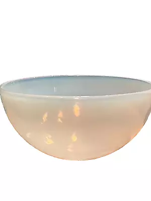 Vintage Yalos Casa Iridescent MURANO 10 1/4  Diameter OPAL WHITE Bowl: 4 QTs • $69