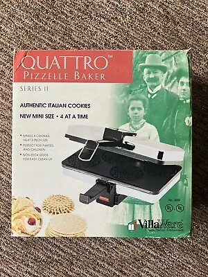 VillaWare Quattro Pizzelle Baker Classic Italian Model 3850 Series 2 • $39.99