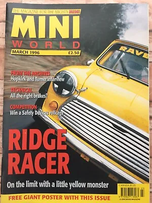 Mini World Magazine - March 1996 - 1966 RAC Rally Mini / R5 Mix Italian Job Ru • £7.99