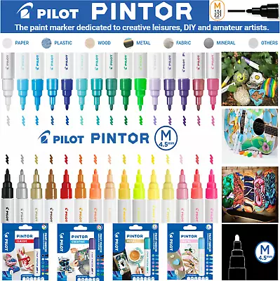 Pilot Pintor Colour Paint Markers Fine & Med In Gold Silver White Black And Sets • £12.99