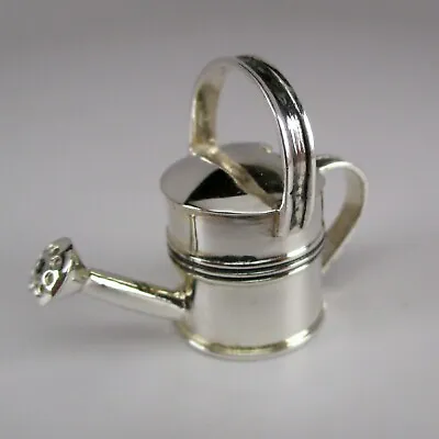 Sterling Silver WATERING CAN Necklace Pendant SPRINKLING CAN Charm NEW Vintage • $28