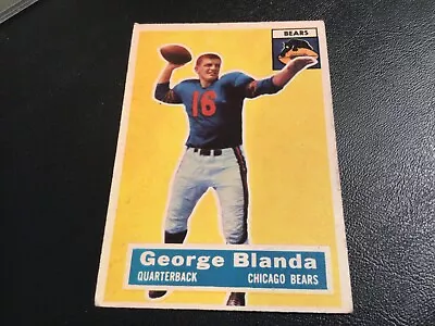 1956 Topps #11 GEORGE BLANDA Chicago Bears HOFer • $5